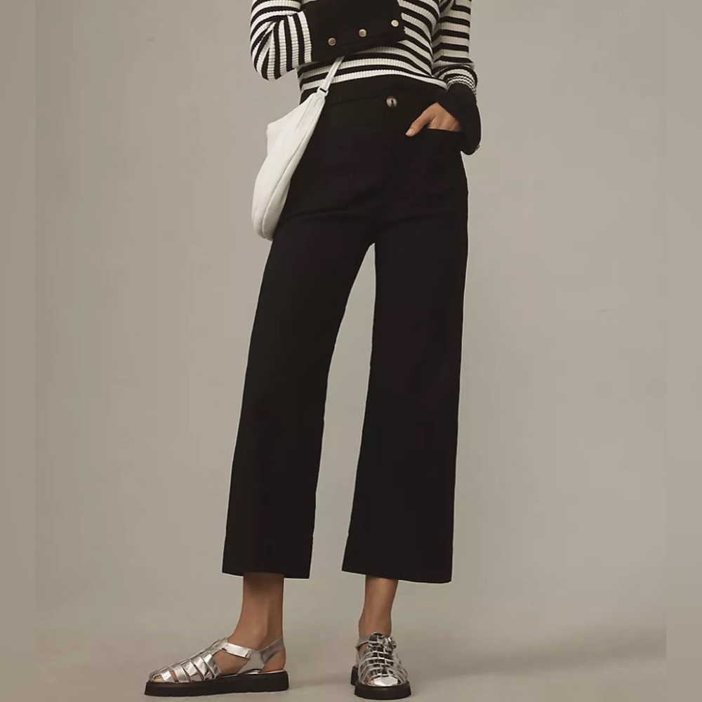 *Anthropologie* The Colette Cropped Wide-Leg Pants by Maeve